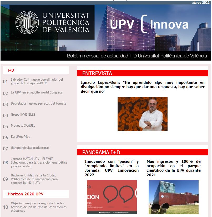 Boletin UPV Innova Marzo